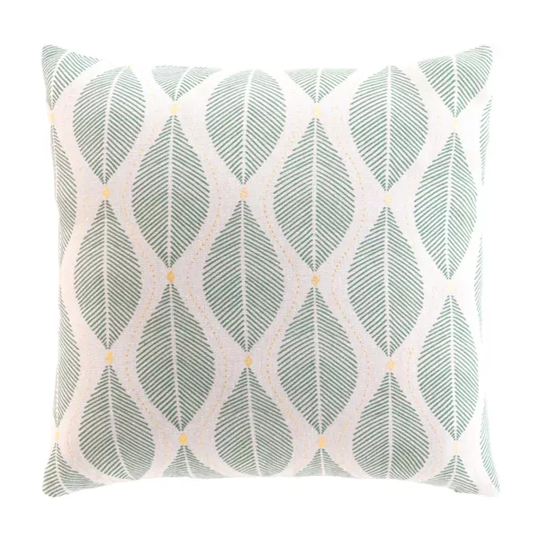 Coussin carr� coton (45 x 45 cm) Maho Vert sauge