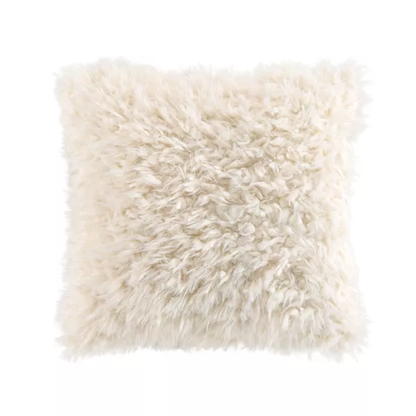 Vierkant kussen imitatiebont (45 x 45 cm) Schaap Ecru
