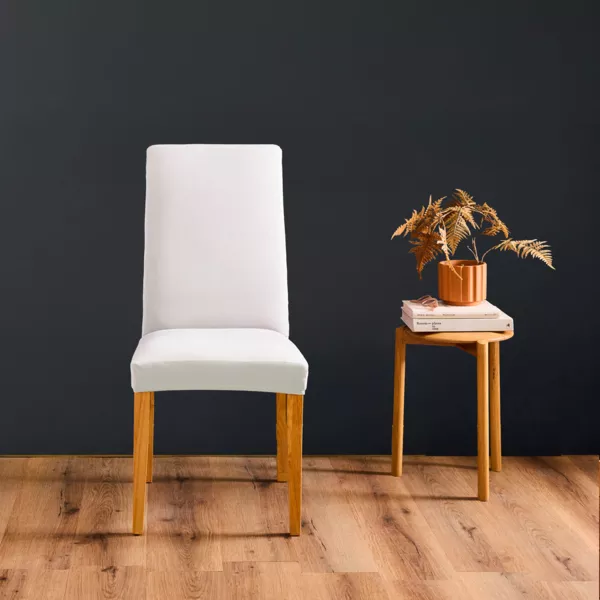 Housse de chaise extensible (40 x 40 cm) Mila Blanc