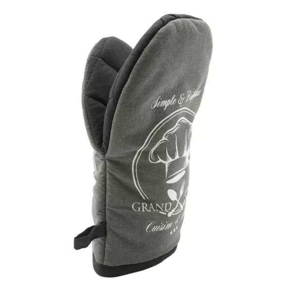 Katoenen keukenhandschoen (24.5 x 14.5 cm) Grote Chef Grijs