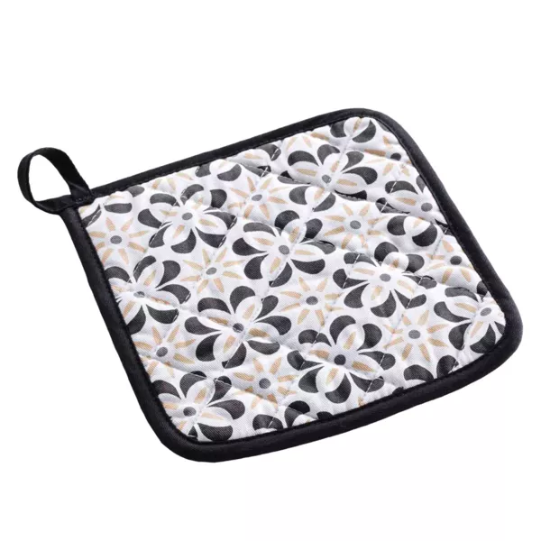 Topflappen aus Baumwolle (19 x 19 cm) Solaris Schwarz