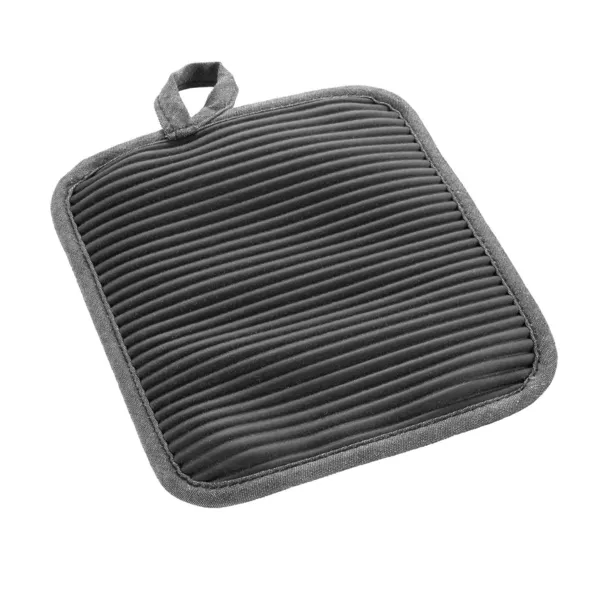 Topflappen mit Tasche aus Baumwolle (18,5 x 18,5 cm) Adam Anthrazitgrau