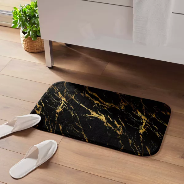 Antislip badmat (45 x 75 cm) Aquamarmer Zwart