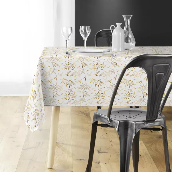 Tovaglia di Natale rettangolare (140 x 240 cm) Naelle Bianco e oro