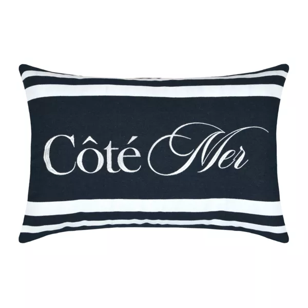 Coussin Rectangulaire coton (40 x 60 cm) Bordemer Bleu marine