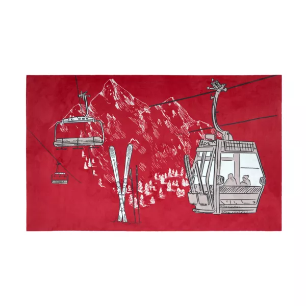 Multifunktionelt skridsikkert t�ppe (45 x 75 cm) Villard R�d