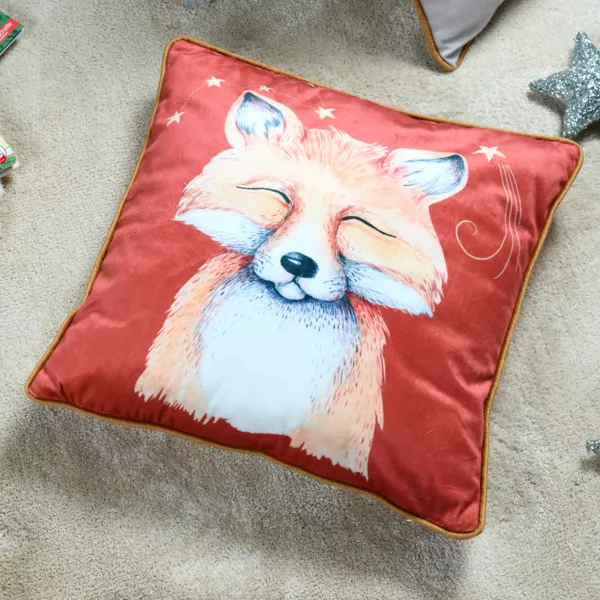 Coussin enfant carr� (40x40 cm) Ferdinand Rouge