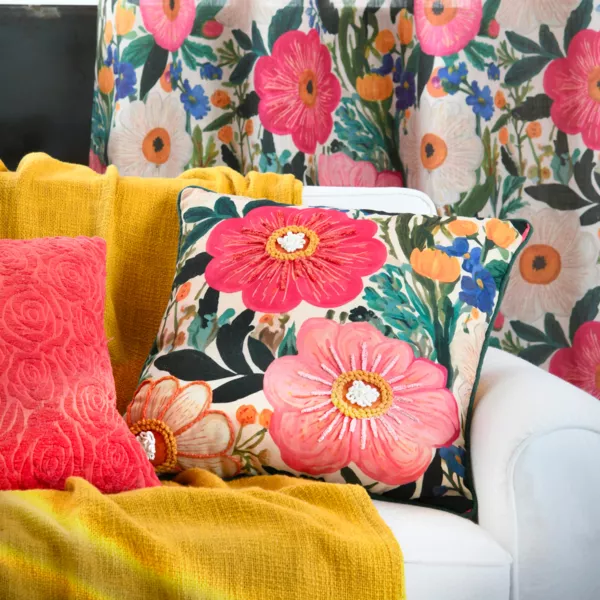 Coussin carr� coton (45 x 45 cm) Betty Multicolore