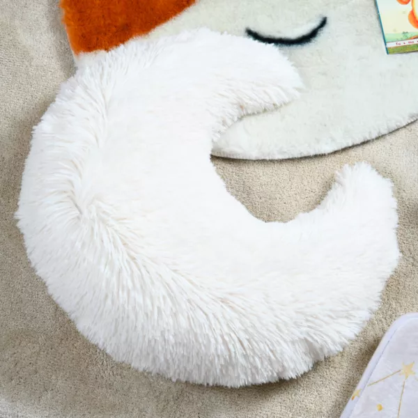 Coussin enfant lune fausse fourrure (45 x 45 cm) Ferdinand Ecru