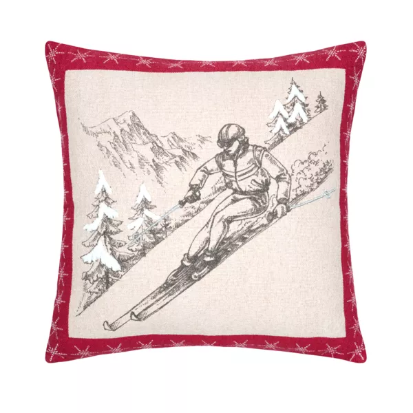 Quadratisches Baumwollkissen (45 x 45 cm) Villard Grau