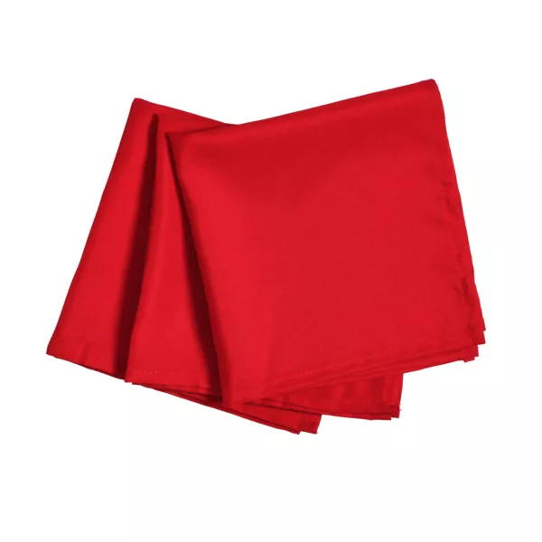 Lot de 3 serviettes de table polyester (40 x 40 cm) Elise Rouges 