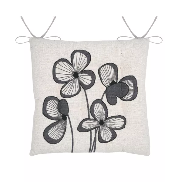 Coj�n de silla cuadrado de algod�n (38 x 38 cm) Tilda Marfil
