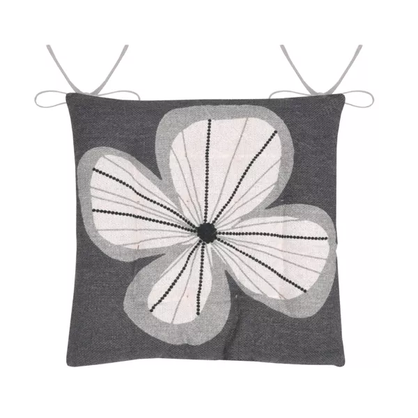 Coj�n de silla cuadrado de algod�n (38 x 38 cm) Tilda Gris