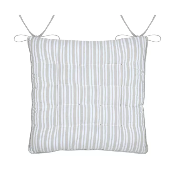 Coj�n de silla cuadrado de algod�n (38 x 38 cm) Jos�phine Gris