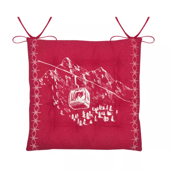 Coj�n de silla cuadrado de algod�n (38x38 cm) Villard Rojo