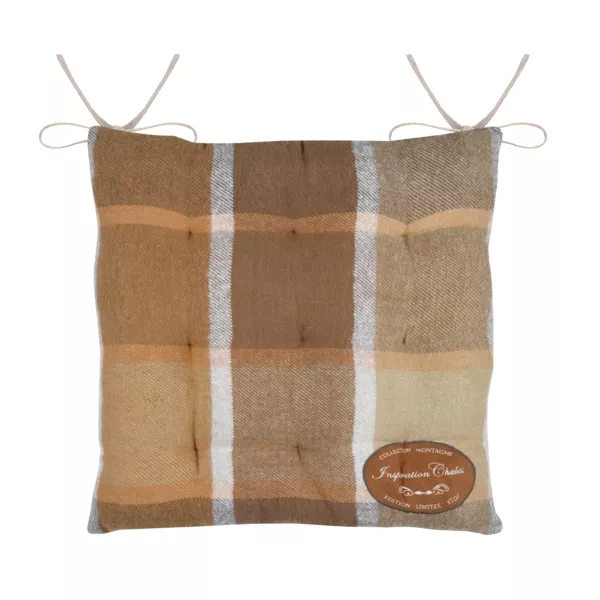 Cuscino per sedia quadrato in cotone (38x38 cm) Wildforest Camel