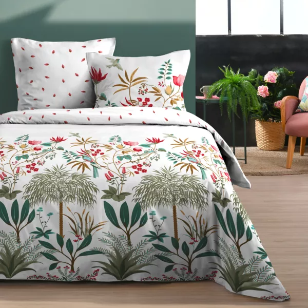 Copripiumino e due federe in cotone (260 x 240 cm) Antillia Multicolore