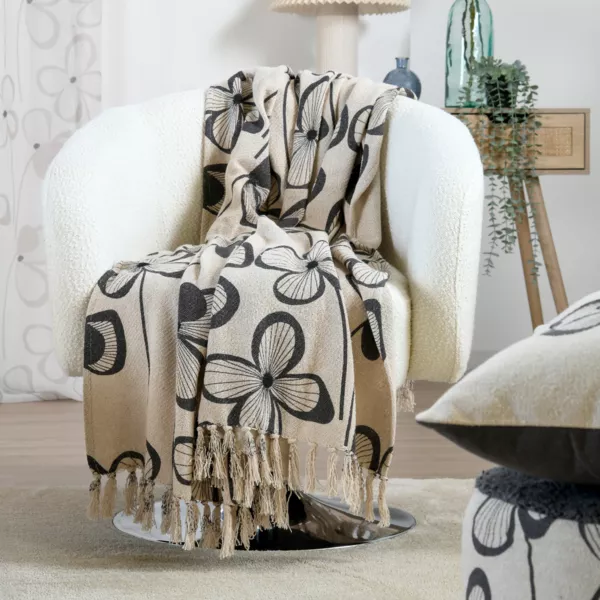 Plaid in cotone riciclato (125 x 150 cm) Tilda Ecru