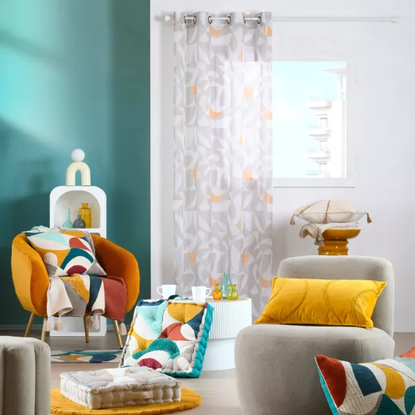 Tenda a pannello (140 x 260 cm) Blokken Ecru