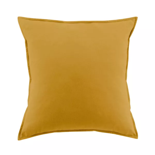 Quadratischer Kissenbezug Baumwollflanell (63 x 63 cm) Nina Ockergelb