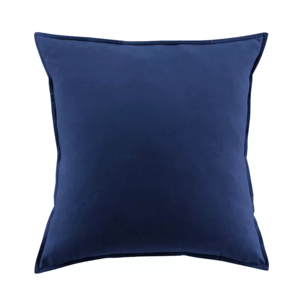 Quadratischer Kissenbezug Baumwollflanell (63 x 63 cm) Nina Nachtblau