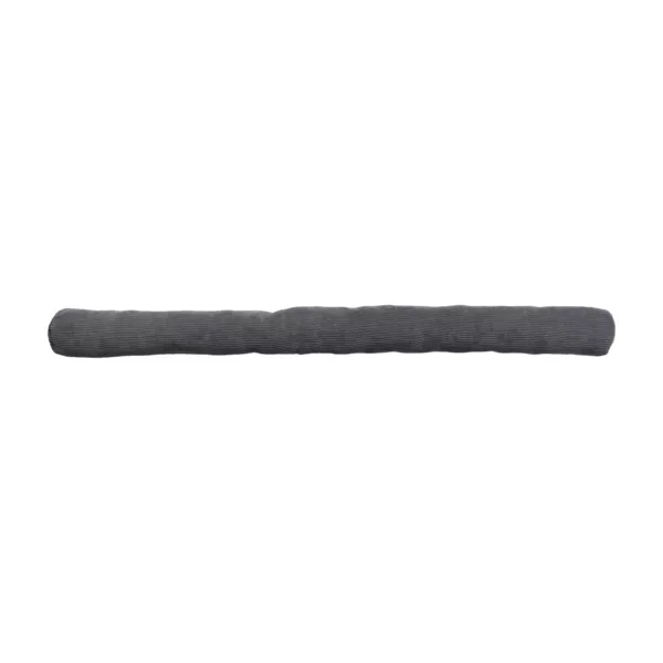 Cojín de puerta de terciopelo acanalado de efecto simple (80 cm) Ernest Gris granito
