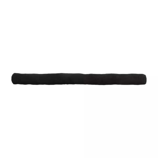 Cojín bajo de puerta efecto terciopelo acanalado (80 cm) Ernest Negro