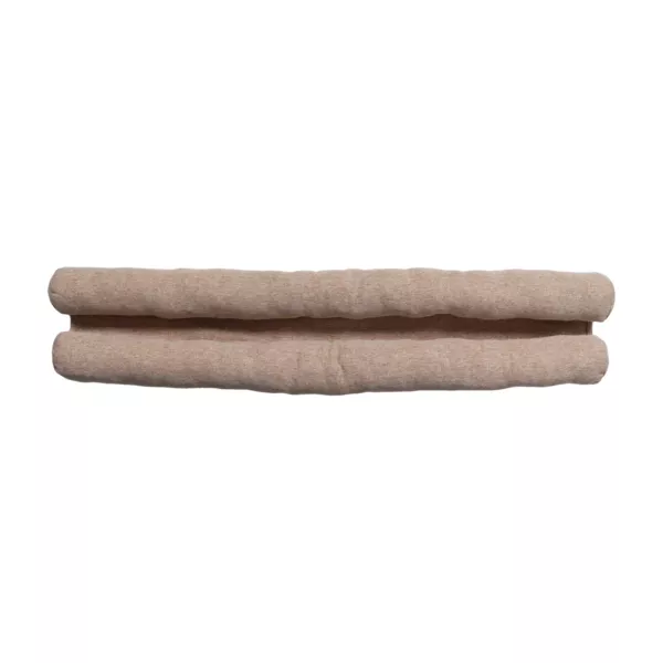 BOUDIN DE PORTE DOUBLE BOURRELET 80 CM EFFET LIN - BEIGE