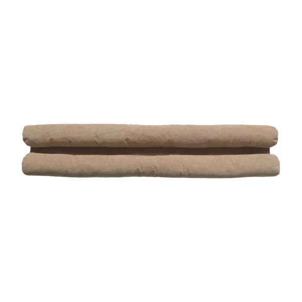 Coussin bas de porte double velours côtelé (80 cm) Ernest Beige