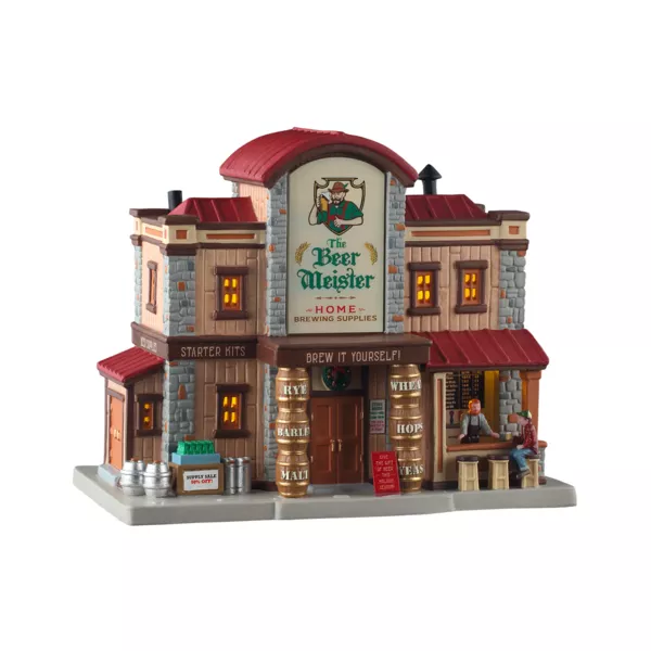 Villaggio di Natale Lemax luminoso Il Maestro Birraio