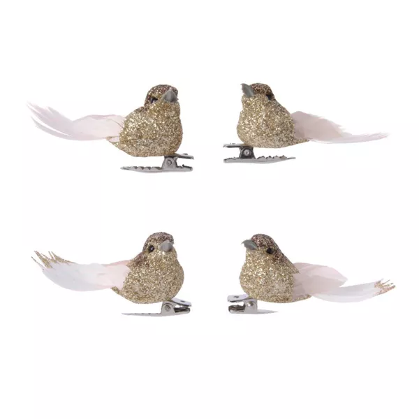 Set van 4 vogels Caribana Goud