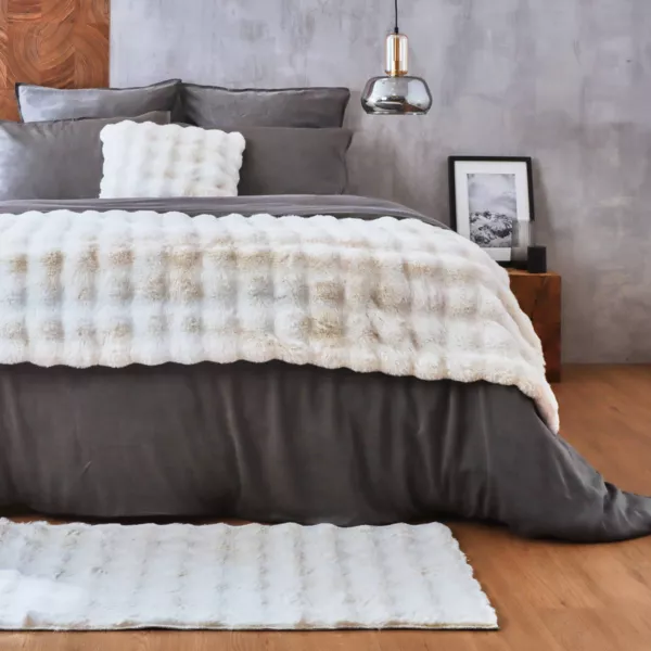 Edred�n de piel sint�tica (90 x 220 cm) Toronto Marfil