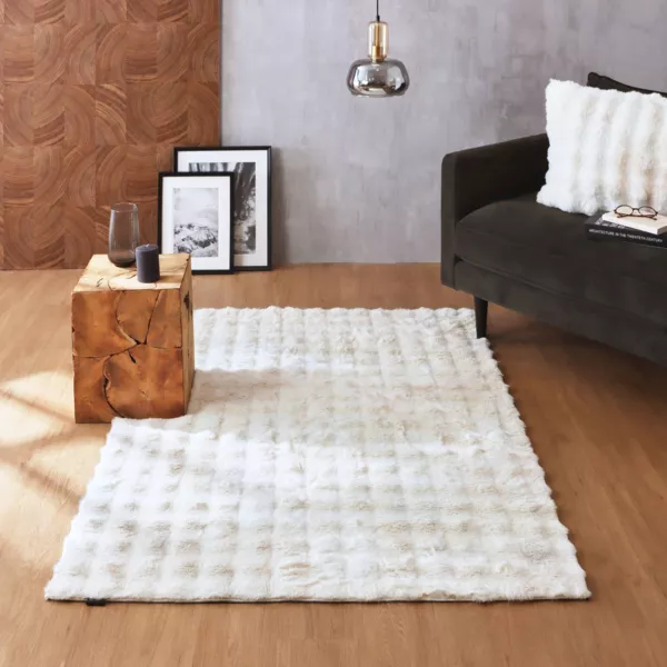Alfombra de piel sint�tica (120 x 170 cm) Toronto Marfil