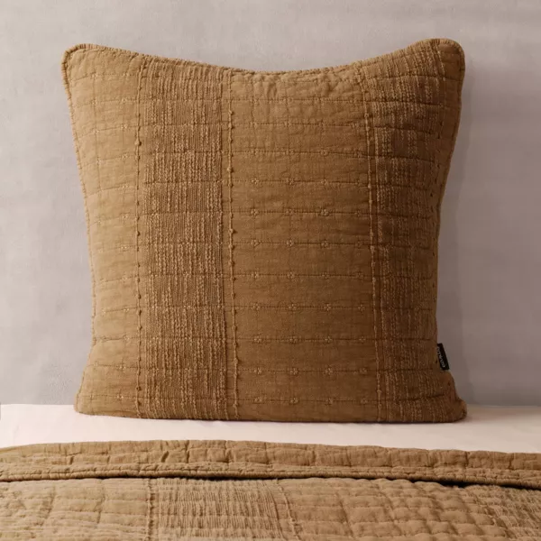 Fodera per cuscino quadrata in cotone (60 x 60 cm) Lena Camel