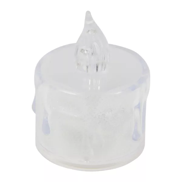 Lote de 4 velas LED de t� Transparentes y con purpurina