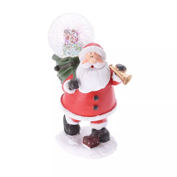 Palla di neve (D13 cm) Piccolo Babbo Natale Rosso