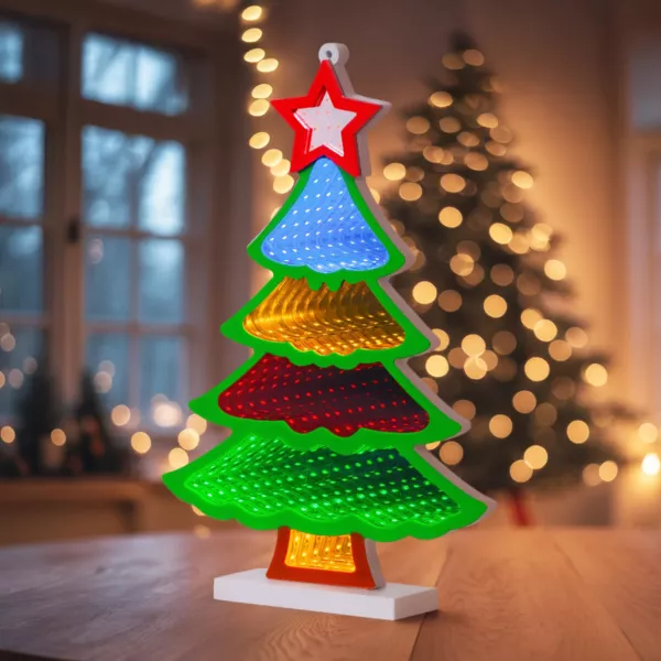 Verlichte kerstboom 180 LED (H32 cm) Infinity Multicolor