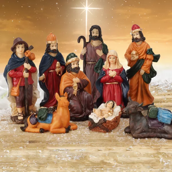 Les 9 santons (Hauteur 16 cm) d'Alba