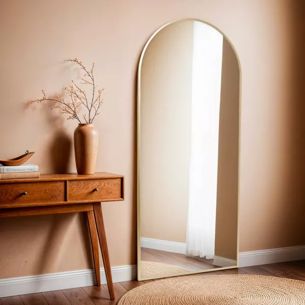 Grand Miroir mural en m�tal (H180 cm) Dallas Dor�