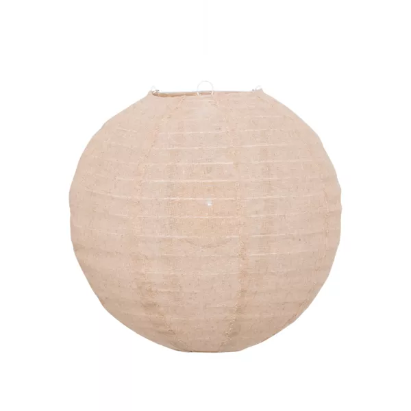 L�mpara colgante linterna de lino (35 cm) Jordy Beige
