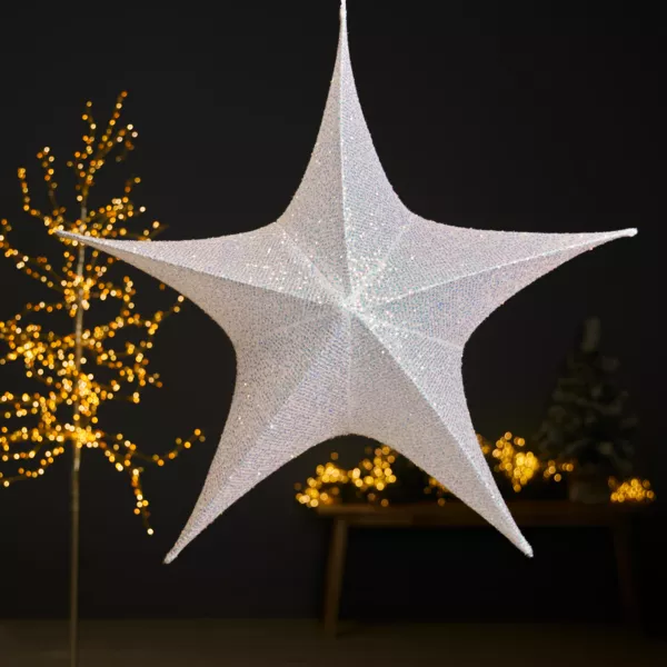 Estrella de Navidad gigante navide�a (D135 cm) con brillo con brillo tornasol