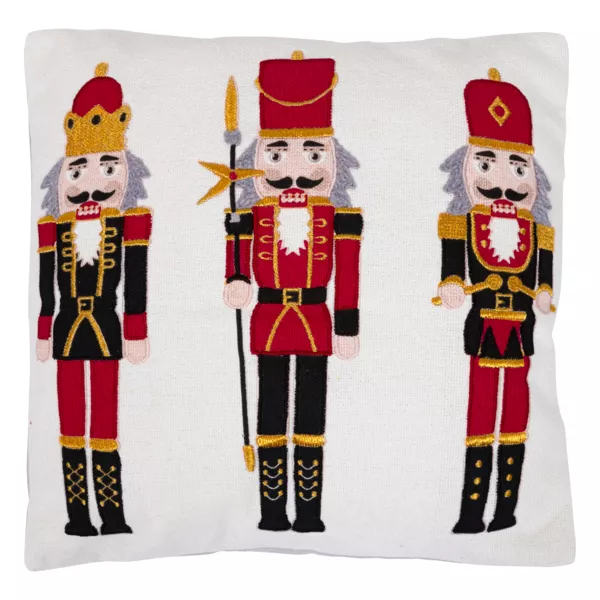 Kerstkussen vierkant (45 x 45 cm) Notenkraker Soldaat Multicolor