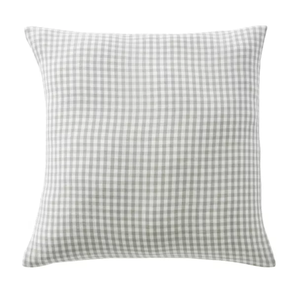 Kussensloop vierkant Katoengaas (60 x 60 cm) Ga�a vichy Eucalyptus groen