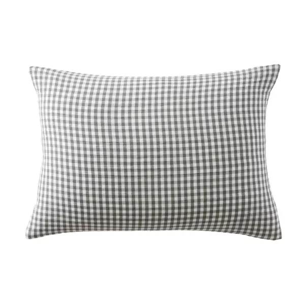 Funda de almohada rectangular de algod�n muselina (50 x 70 cm) Ga�a vichy Verde romero