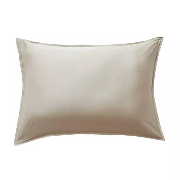 Funda de almohada rectangular en sat�n de bamb� (70 cm) Sienna Beige pampa