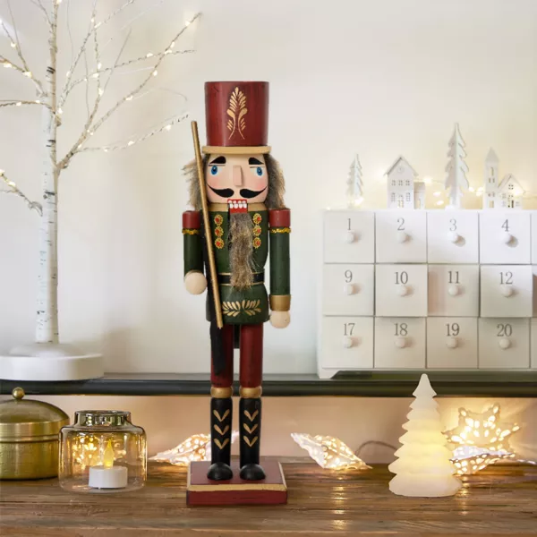 Tr�n�ddekn�kker (H38 cm) Timoth� kongeligheden Gr�n og bordeaux