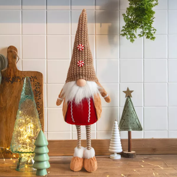 Stehender Weihnachtswichtel (H64 cm) Mister Caramélio Beige