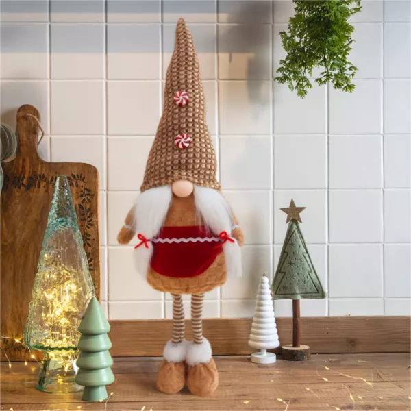 Stehender Weihnachtswichtel (H64 cm) Miss Caramélio Beige