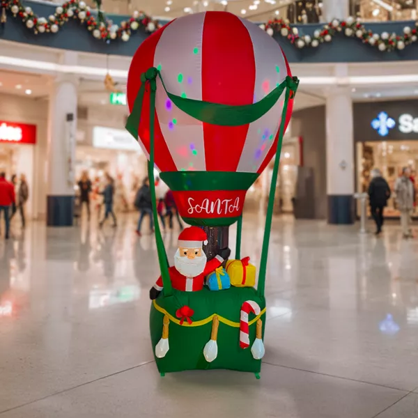 Globo aerost�tico y Pap� Noel inflable (H210 cm) Santa Claus