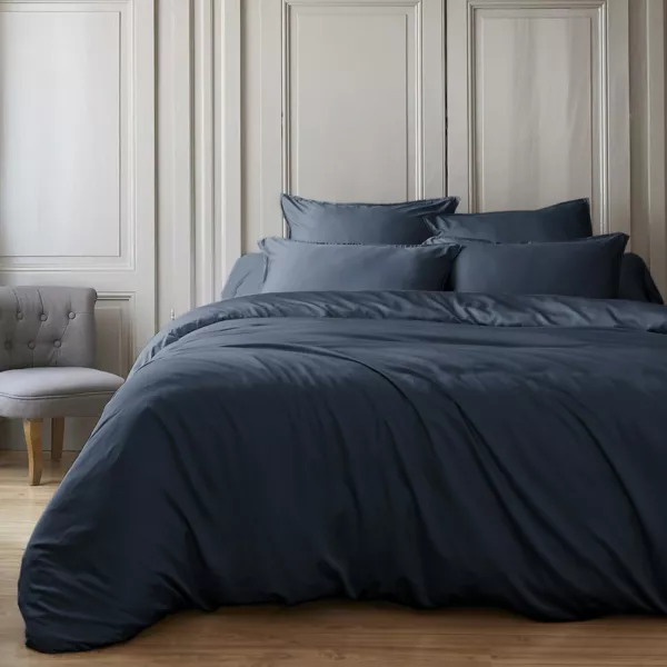 Housse de couette satin de bambou (200 x 200 cm) Sienna Bleu nuit